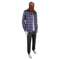 Movie In A Violent Nature (2024) Johnny Horror Gingham Shirt Outfits Cosplay Costume Halloween Carnival Suit
