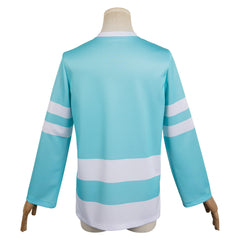 ﻿Movie Inside Out 2 (2024)  Riley Andersen Fog Horns Blue Team Uniform Shirt Outfits Cosplay Costume Halloween Carnival Suit 