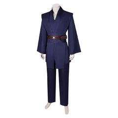 Movie Jedi Knight Anakin Skywalker Dark Blue Outfits Cosplay Costume Halloween Carnival Suit