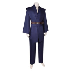 Movie Jedi Knight Anakin Skywalker Dark Blue Outfits Cosplay Costume Halloween Carnival Suit