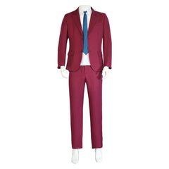 Movie Joker 2 (2024) Arthur Fleck Joker Red Suit Outfits Cosplay Costume Halloween Carnival 