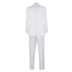 Movie Joker 2 (2024) Joker Arthur Fleck White Suit Set Cosplay Costume Outfits Halloween Carnival 