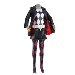 Movie Joker 2 Joker: Folie à Deux (2024) Harley Quinn Black Suit Dress Outfits Cosplay Costume Halloween Carnival 