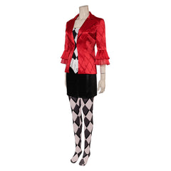 Movie Joker 2 Joker: Folie à Deux (2024) Harley Quinn Red Outfits Cosplay Costume Halloween Carnival Suit