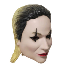 Movie Joker 2 Joker: Folie à Deux (2024) Harley Quinn Sweptback Mask Cosplay Latex Masks Helmet Halloween Party Props