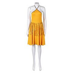 Movie Joker 2 Joker: Folie à Deux (2024) Harley Quinn Yellow Dress Outfits Cosplay Costume Halloween Carnival Suit 