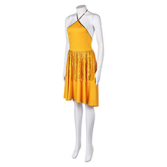 Movie Joker 2 Joker: Folie à Deux (2024) Harley Quinn Yellow Dress Outfits Cosplay Costume Halloween Carnival Suit 