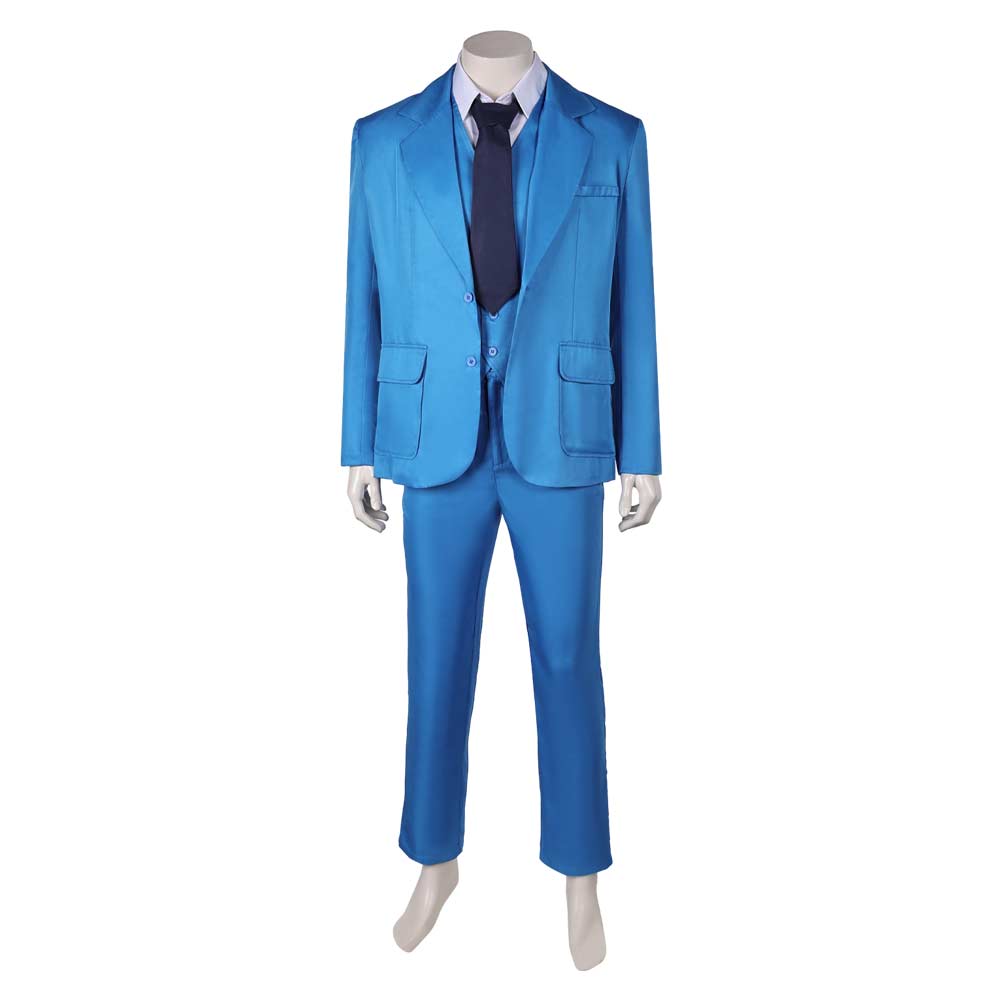 Movie Joker 2 Joker: Folie à Deux (2024) Joker Blue Suit Cosplay Costume Outfits Halloween Carnival Suit