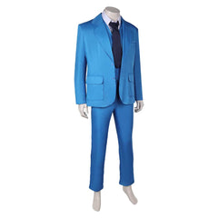 Movie Joker 2 Joker: Folie à Deux (2024) Joker Blue Suit Cosplay Costume Outfits Halloween Carnival Suit