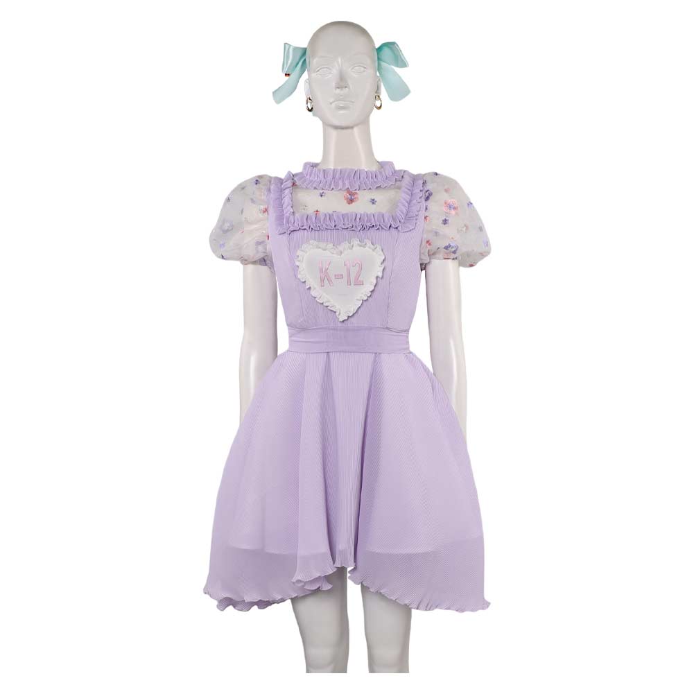 Movie K-12 Cry Baby Purple Dress Outfits Cosplay Costume Halloween Carnival Suit 