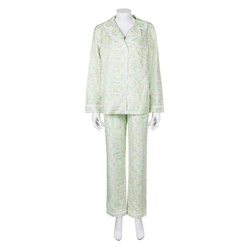 Movie Lisa Frankenstein 2024 Misty Green Flora Sleepwear Outfits Cosplay Costume Halloween Carnival Suit