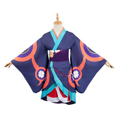 Movie Mononoke the Movie: Karakasa (2024) Kusuriuri Blue Kimono Outfits Cosplay Costume Halloween Carnival Suit