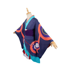 Movie Mononoke the Movie: Karakasa (2024) Kusuriuri Blue Kimono Outfits Cosplay Costume Halloween Carnival Suit