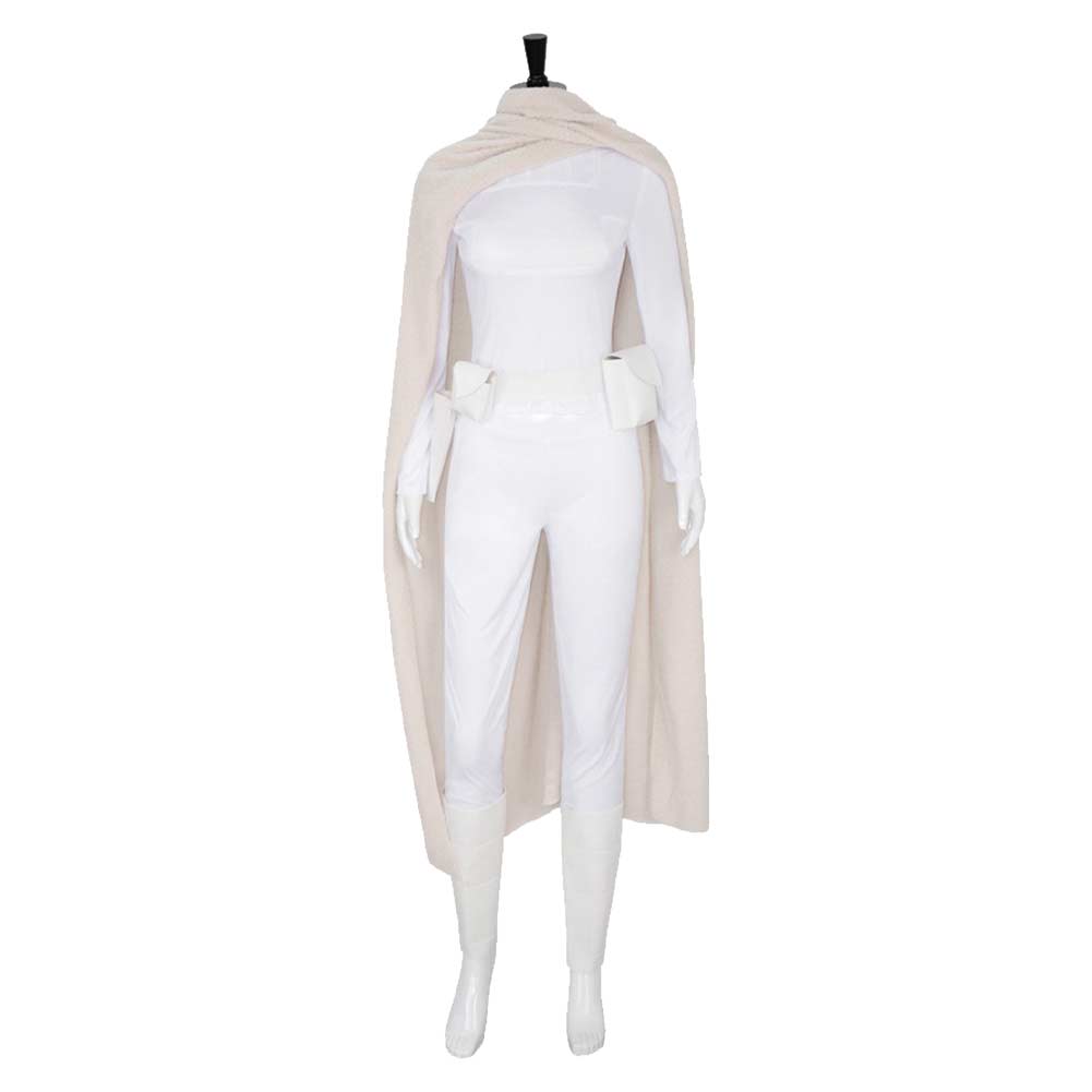 Movie Padme Amidala White Cloak Outfits Cosplay Costume Halloween Carnival Suit