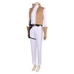 Movie Princess Leia White Jumpsuit Cosplay Outfits Costume Halloween Carnival Suit