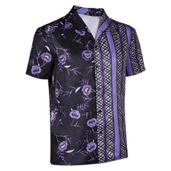 Movie Road House (2024) Knox Purple Shirt Outfits Cosplay Costume Halloween Carnival Suit 