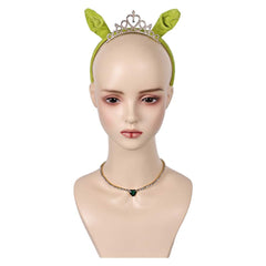 Movie Shrek Fiona Headband Tiara Necklace Set Cosplay Halloween Carnival Accessories Props