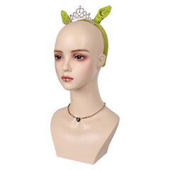 Movie Shrek Fiona Headband Tiara Necklace Set Cosplay Halloween Carnival Accessories Props