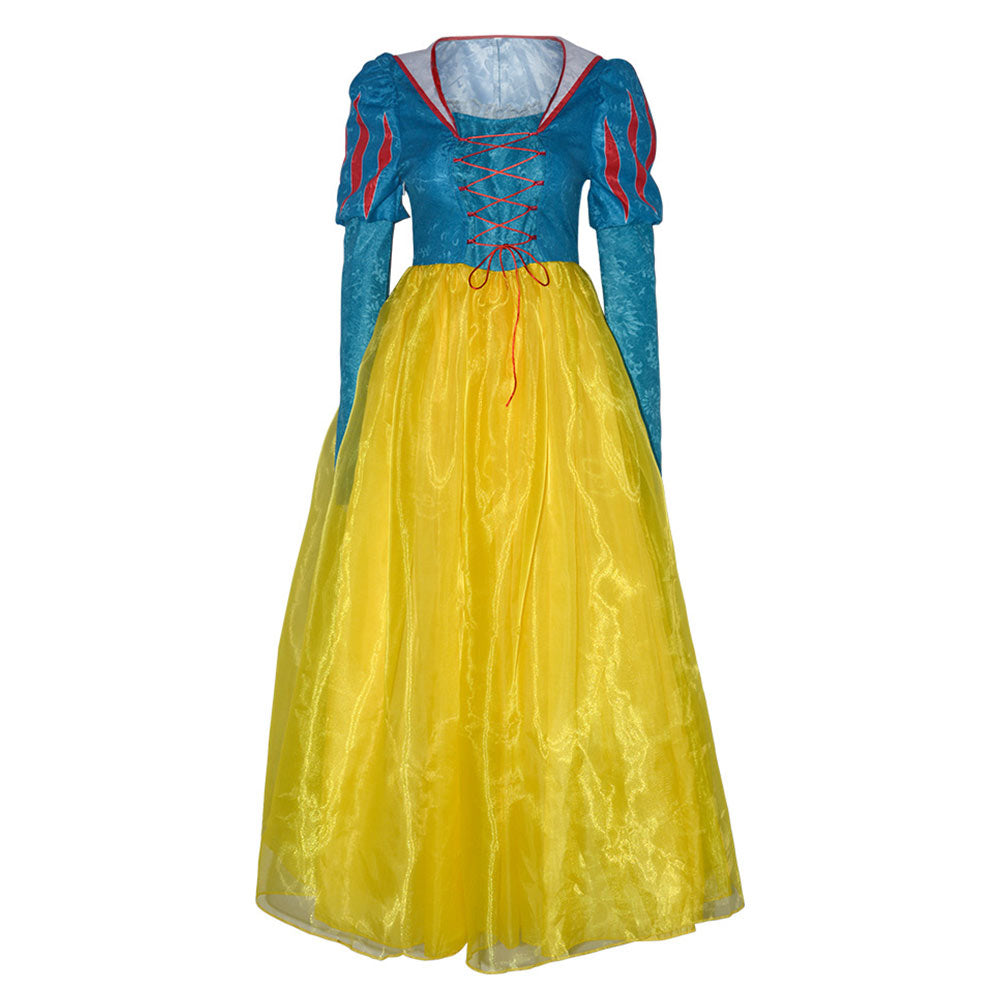 Movie Snow White Princess Gown Outfits Cosplay Costume Halloween Carnival Suit