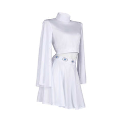 Movie Star Wars Leia Superheroine Dress Cosplay Costume Outfits Halloween Carnival Suit