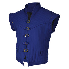 Movie Tangled Flynn Rider Medieval Blue Waistcoat Cosplay Costume Outfits Halloween Carnival Suit