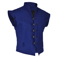 Movie Tangled Flynn Rider Medieval Blue Waistcoat Cosplay Costume Outfits Halloween Carnival Suit