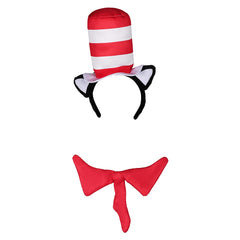 Movie The Cat In The Hat (2003) Sean Red Headband Bow Tie Cosplay Accessories Halloween Carnival Props