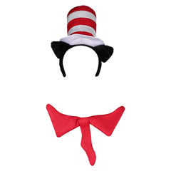 Movie The Cat In The Hat (2003) Sean Red Headband Bow Tie Cosplay Accessories Halloween Carnival Props