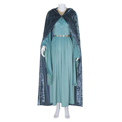 Movie The Lord of the Rings (2024) Galadriel Green Dress Outfits Cosplay Costume Halloween Carnival Suit