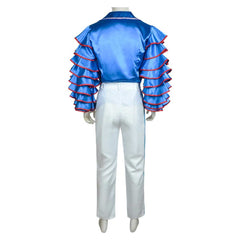 Movie The Mask Stanley Ipkiss Blue Shirt Dancing Outfits Cosplay Costume Halloween Carnival Suit 