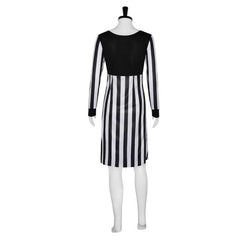 Movie The Mask Tina Carlyle Black White Striped Dress Outfits Cosplay Costume Halloween Carnival Suit 