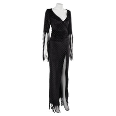 Movie The Vampira Show Vampira Black Rhinetstone Dress Outfits Cosplay Costume Halloween Carnival Suit 