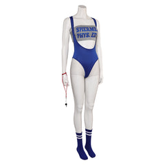 Movie Weird Science Lisa Blue Sportswear Workout Outfits Cosplay Costume Halloween Carnival Suit Exercise