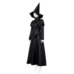 Movie Wicked (2024) Elphaba Black Witch Dress Outfits Cosplay Costume Halloween Carnival Suit 