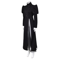 Movie Wicked (2024) Elphaba Witch Black Dress Outfits Cosplay Costume Halloween Carnival Suit 