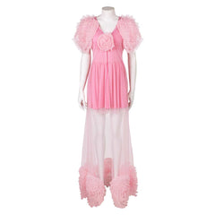 Movie Wicked (2024) Glinda Pink Dress Sleepwear Outfits Cosplay Costume Halloween Carnival Suit 