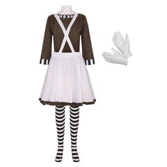 Movie Wonka Charlie And The Chocolate Factory Women Oompa Loompa Outfits Cosplay Costume Halloween Carnival Suit 