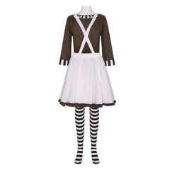 Movie Wonka Charlie And The Chocolate Factory Women Oompa Loompa Outfits Cosplay Costume Halloween Carnival Suit 