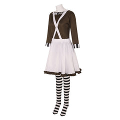 Movie Wonka Charlie And The Chocolate Factory Women Oompa Loompa Outfits Cosplay Costume Halloween Carnival Suit 