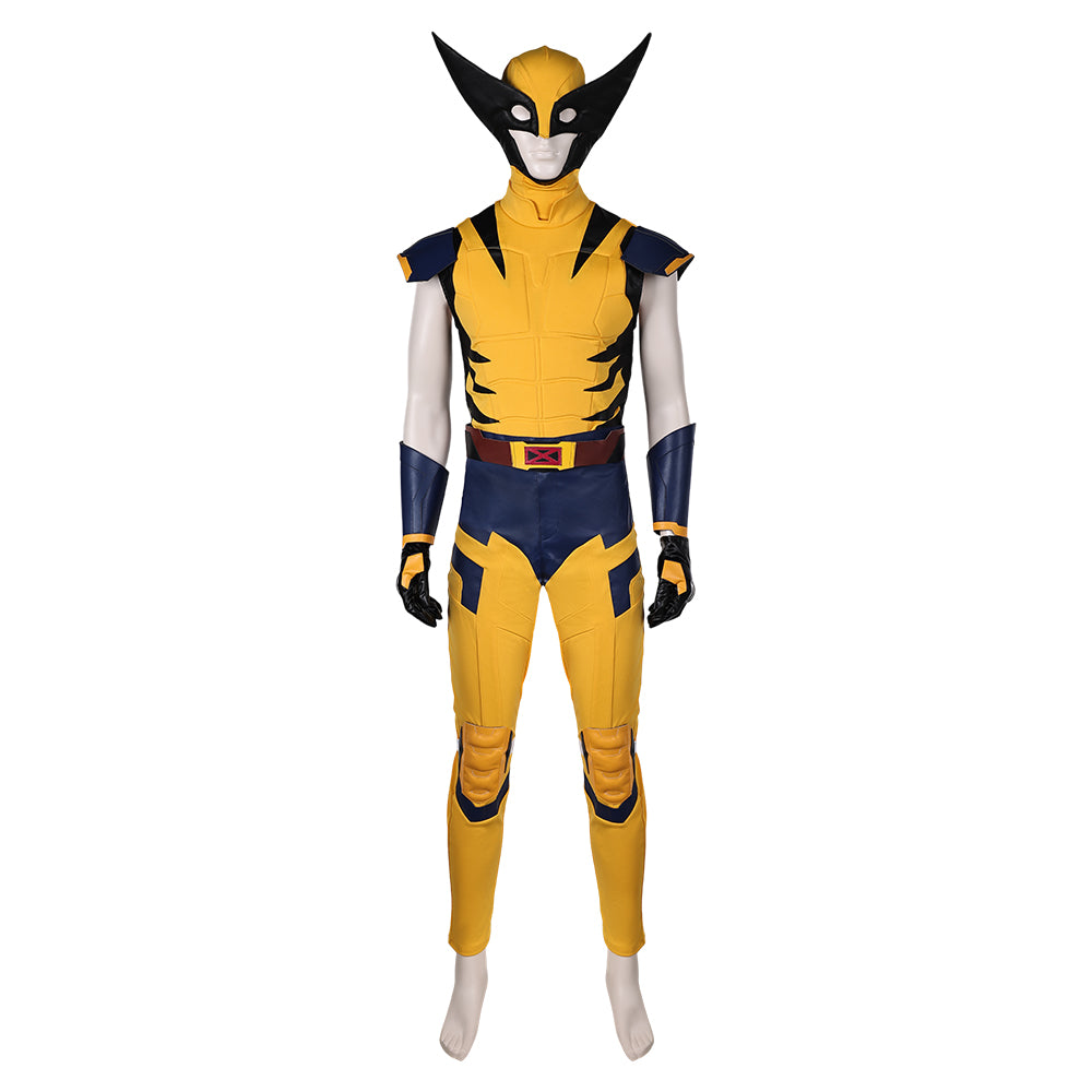 Movie X-Men Vajra Wolf Yellow Set Outfits Cosplay Costume Halloween Carnival Suit