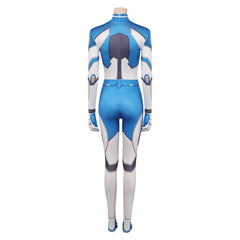 Mv Rivals (2024) Invisible Woman Cosplay Blue White Jumpsuit Outfits Costume Halloween 