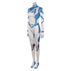 Mv Rivals (2024) Invisible Woman Cosplay Blue White Jumpsuit Outfits Costume Halloween 