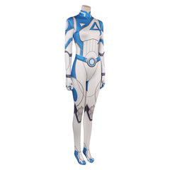 Mv Rivals (2024) Invisible Woman Cosplay Blue White Jumpsuit Outfits Costume Halloween 