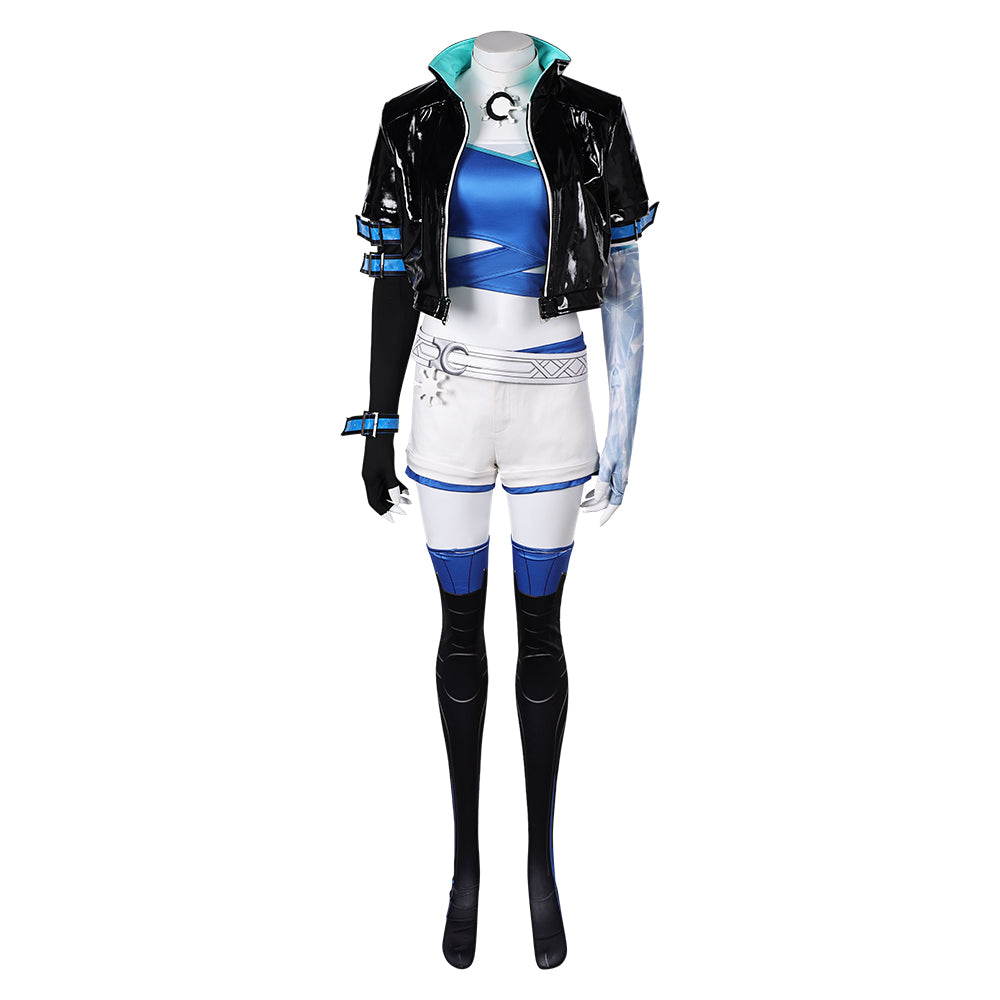 Mv Rivals (2024) Luna Snow Blue White Outfits Cosplay Costume