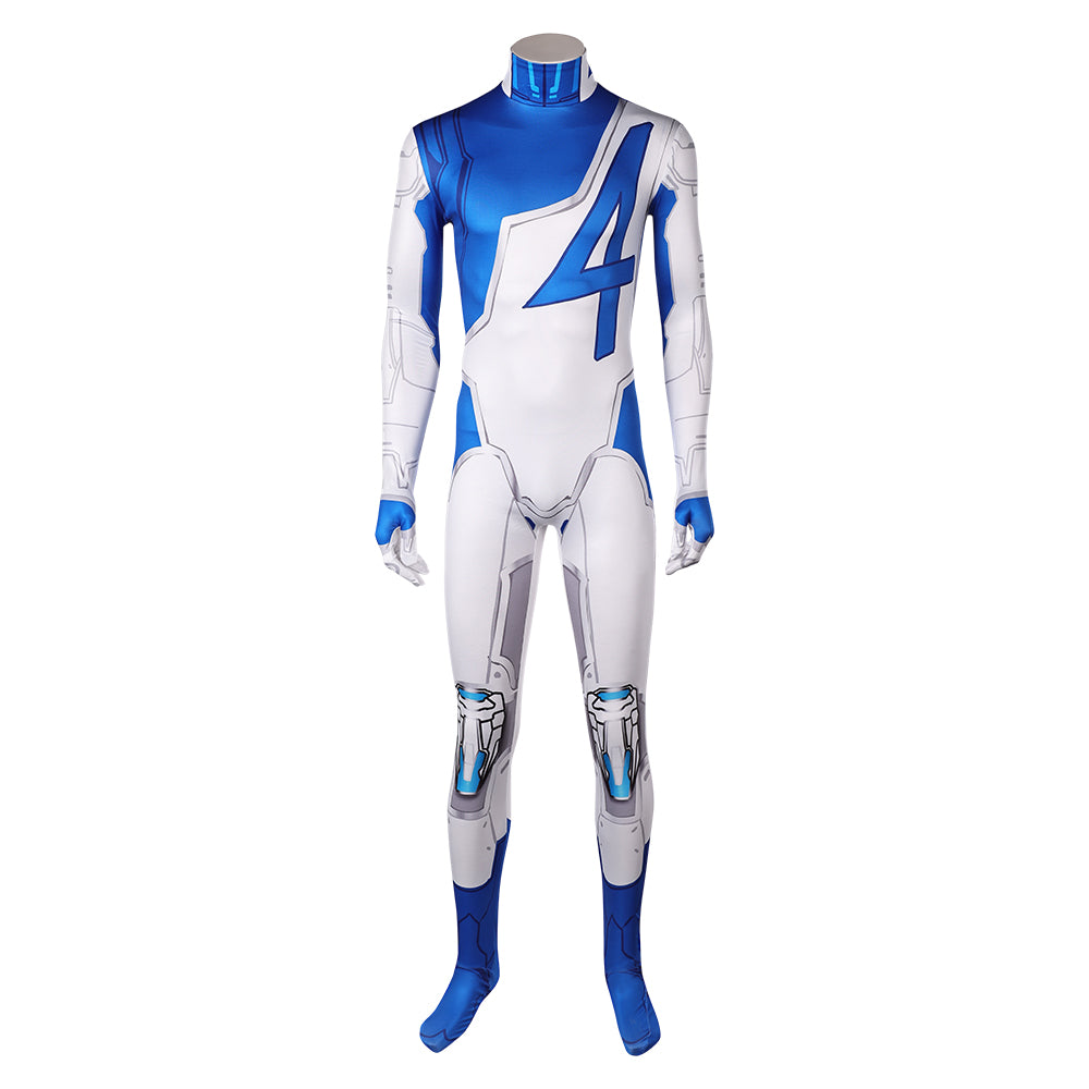 Mv Rivals (2024) Mister Fantastic Blue White Jumpsuit Outfits Cosplay Costume