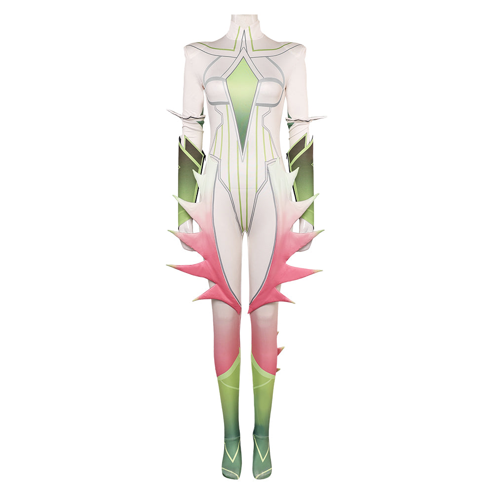 Mv Rivals (2025) Dagger Growth White Green Jumpsuit Set Outfits Cosplay Costume 