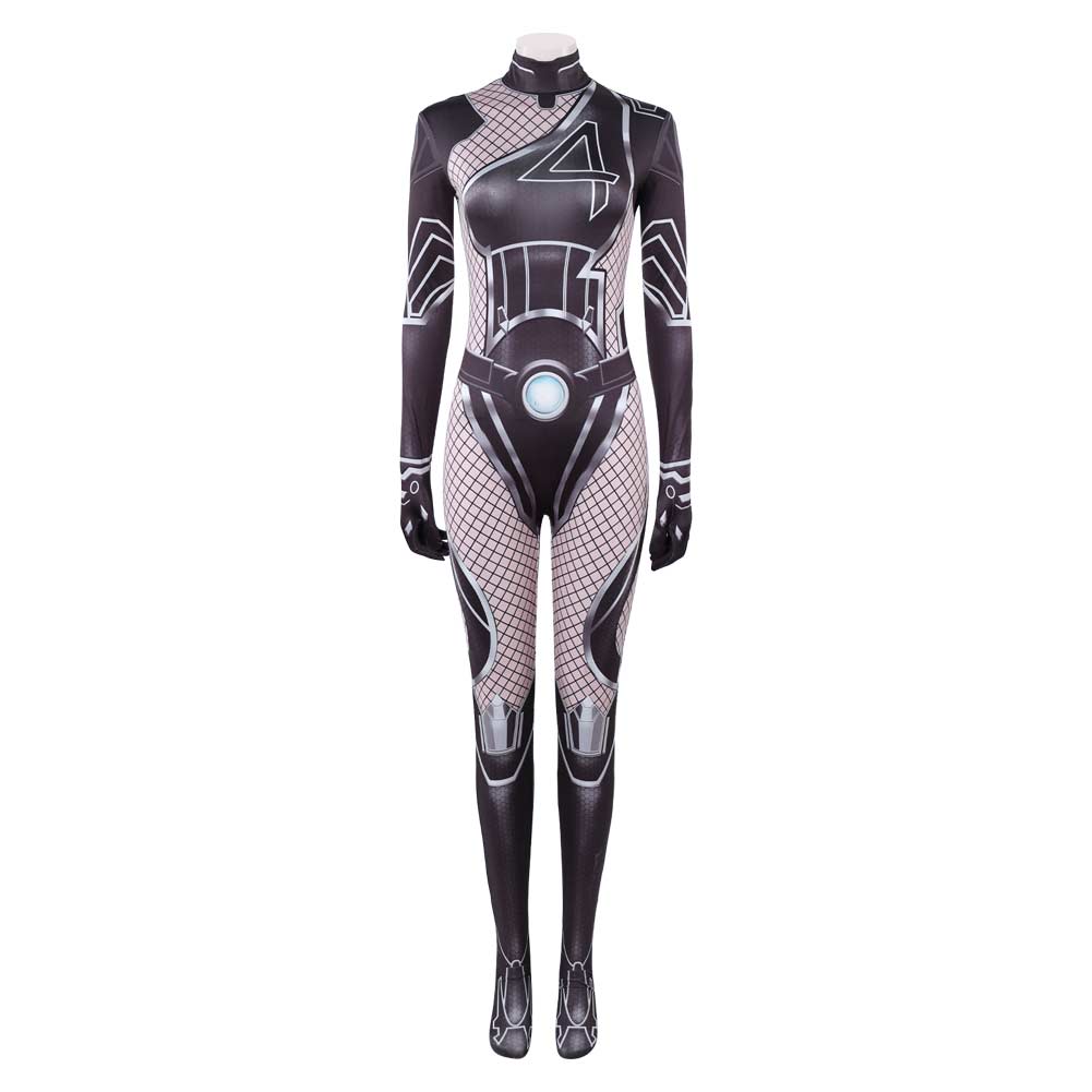 Mv Rivals (2025) Invisible Woman Black Fishnet Jumpsuit Outfits Cosplay Costume 