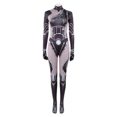 Mv Rivals (2025) Invisible Woman Black Fishnet Jumpsuit Outfits Cosplay Costume 