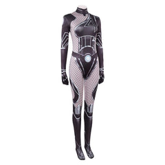 Mv Rivals (2025) Invisible Woman Black Fishnet Jumpsuit Outfits Cosplay Costume 