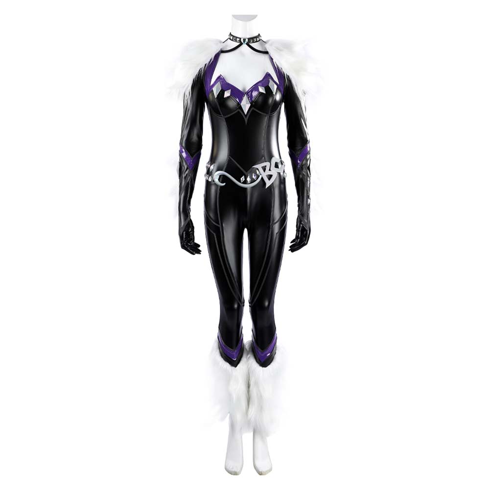Mv Rivals Black Cat Black Jumpsuit Set Outfits Cosplay Costume Halloween Suit